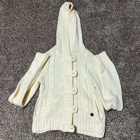 Girls Roxy Knit Zip Sweater - Picture 1 of 9